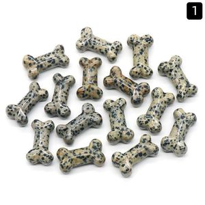 Gevşek Taş Taşları Toptan Doğal Dalmation Jasper Stone Mini Bones Mix Malzeme Kristal Zanaat El Yapımı Taş Oyma Dh0IJ
