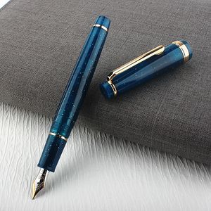Fountain Pens JinHao 82 Fountain Pen Deep Blue Ink Pen Spin Converter Filler EF F M Nib Business Stationery Office School Supplies Pens 230620
