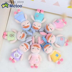 Metoo Bebek Mini Peluş Oyuncaklar Kızlar İçin Bebek Kawaii Sevimli Tavşan Küçük Kolye Doldurulmuş Oyuncaklar Çocuklar İçin Doğum Günü Noel Hediyesi L230518