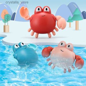 Cartoon Little Crab Baby Baby Toy Toy-Up Clockwork Toys для малышей детской ванной комнаты пляж купание душевые игрушки L230518