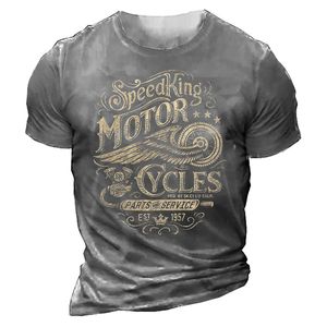 Mens Tshirts 3D Print Motorcycle Trube Motor Biker Vintage с коротким рукавом 1976 Homme Moto Racing Comse Camiseta 230620