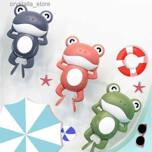 Bath Toys for Children New Baby Bath Swimming Bath Toy Cute Frogs Clockwork Baby Bath Toy Brinquedos Infantil L230518