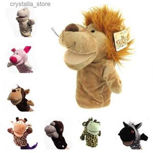 25cm Animal Hand Finger Story Puppet Plush Doll Educational Baby Toy Lion Elephant Bunny Monkey Giraffe Soft Toys Stuffed Doll L230518