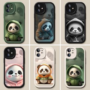 PANDA 11 CHANE CASE IPHER NEW 12 милый 13PRO 14PLUS Популярный X Silicone Soft Case