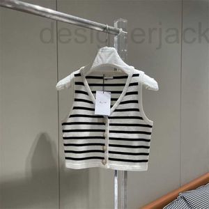 Женские танки Camis Designer Summer New Celebrity Style Sexy Slim Fit Stripe Gold Button Fashion Универсальная шорты для женщин для женщин BMK1