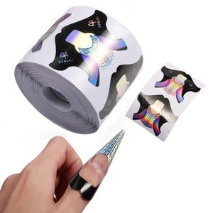 Outros Itens Monja Fish Shape Nail Art French Acrílico Gel UV Dicas Construtor Form Guide Stencil Manicure Tool 230619