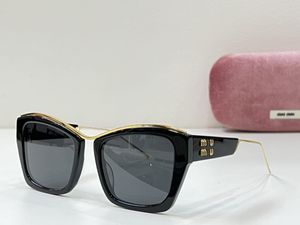 Высококачественные солнцезащитные очки с буквами «miu» для дизайнеров мужского и женского пола, большие очки рамы, роскошный и высокий внешний вид, синхронизированный на официальном сайте