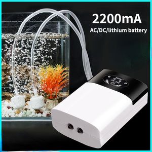 Air Pumps Accessories DualPurpose Aquarium Oxygen Pump Practical Exhaust USB Charging Portable Ultra Silent Compressor for Fish Tank 230620