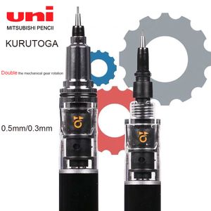 Kalemler 1 PCS UNI M5-559 Mekanik Kalem Otomatik Döndür Kuru Toga Öğrenci Sürekli Kurşun Yazma 2x Hız Dönüşleri 0.5mm 230620