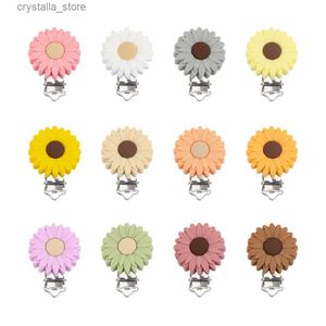 Sunrony 1 3Pcs Flower Silicone Pacifier Clip Food Grade Pacifier Chain DIY Necklace Teethers Baby Care Toys Accessories L230518