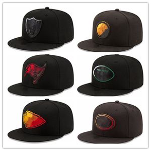 Football Snapback Hats Black Color Dim Cap Snapbacks Adjustable Mix Match Order All Caps Top Quality Hat