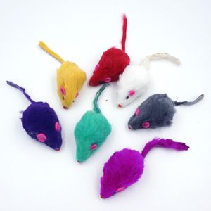 5pcs Creative False Mouse Pet Cat Toys Toys Accessories Cheap Mini Mini Mini Mind Play для кошек Котенок многоцветный случайный размер 5*2 см.