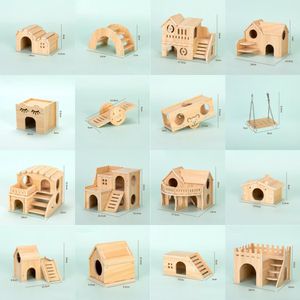 Small Animal Supplies Sturdy Dwarf Hamsters House Harmless Pet Toy Solid Wood Hamster Funny Play 230620