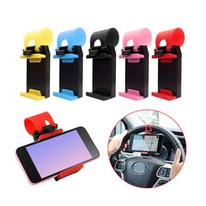 Evrensel Araba Braket Araba Direksiyon Simidi Telefon Tutucu Klip Stand Elastik Tonga GPS Navigatör Montajı iPhone Samsung Xiaomi