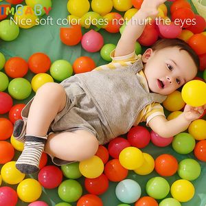 Balon Imbaby Bals Playpen Çocuk Park Topları Kuru Havuz Bebek Oyun Alanı için Okyanus Topları 50100 PCS 5.57cm Çocuklar Renkli Pürüzsüz 230620