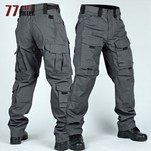 Erkek Pantolon Taktik Kargo Multipockets Giyim Göze Çıkan Askeri Pantolon Dış Mekan Eğitim Yürüyüşü Balıkçılık Günlük Gevşek Erkek 230620