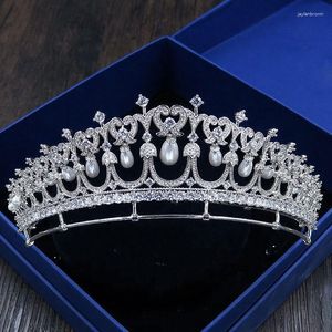 Светники серебряные украшения британская королевская семейная жемчужная свадьба аксессуары для волос короны Тиарыс
