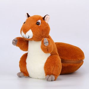 Brown Flip Out Squirrel Plush Toy 25 см. Плюшевые фаршированные животные Hug Hug Мягкая ткань подарок для мальчиков и девочек 2127