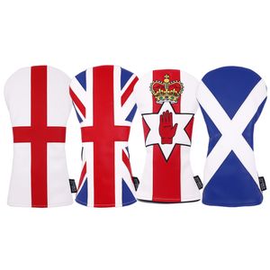 Другие продукты для гольфа Union Jack Design Design Pu Leather UK England Wales Scotland Driver Cover 230620