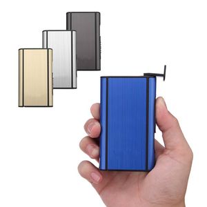 Ultrathin Creative Metal Men Women's Portable Cigarette Case Holds 10 Pcs Cigarettes Capacity Smoking Accesoires Factory Direct Sale