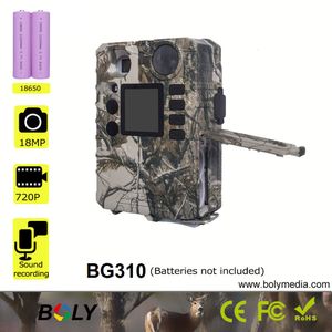 Охотничьи камеры BG310 18MP 940NM Светодиодная камера с низким светодиодом с использованием батарейных батарей18650 ночного дерева