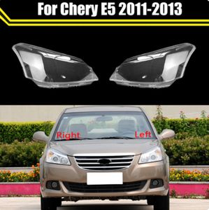 Araba Far Cam Far Far Şeffaf abajur lambal kafa lambası kabuğu otomatik lens chery E5 2011-2013 için kapak stili