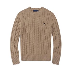 Tasarımcı Mens Sweater Crew Boyun Mile Wile Polo Klasik Sweaters Örgü Pamuk Çelenek Sıcak Sweatshirt Jumper Pullover S-2XL