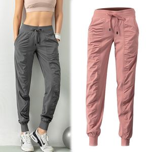 Other Sporting Goods Fabric Drawstring Running Sport Joggers Women Quick Dry Athletic Gym Fitness Sweatpants with Two Side Pockets Exercise Pants 230621