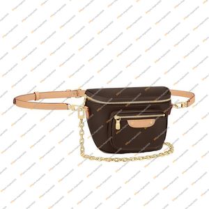 Ladies Fashion Casual Designe Luxury MINI BUMBAG Marsupi Borsa a tracolla a tracolla Tasca a filetto TOP Qualità a specchio M82335 Borsa a marsupio