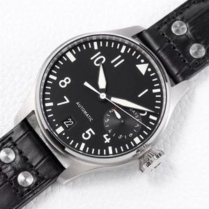 U1 Top-grade AAA Luxury Designer Watch New Men Automatic Mechanical Big Classic Pilot Watches 46mm Le Prince Black Genuine Leather2013