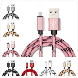 Плетенный кабель с шаблоном тигрового пледа, подходящий для USB Micro Type C Model Cable Cable