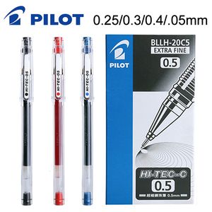 Beyaz kalemler 10 PCS Pilot Hi-Tec-C Jel Kalem BLLH-20C4/20C3/20C5 İnce Nokta İğne Nibs Beyin Kalem 0.25/0.3/0.4/0.5mm Japon Kırtasiye 230621