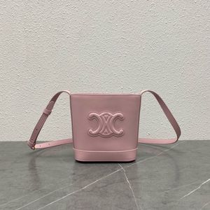 The 2023 new women's bucket bag is a mini version that can be seen on one shoulder and crossbody, following the previous large embossed bucket, which is cute and practical