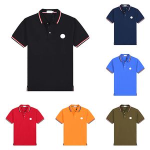Camisa polo masculina básica, 6 cores, camiseta masculina, bordado no peito, logotipo, camisetas de verão, frança, marca de luxo, camisetas masculinas, tamanhos M-XXL