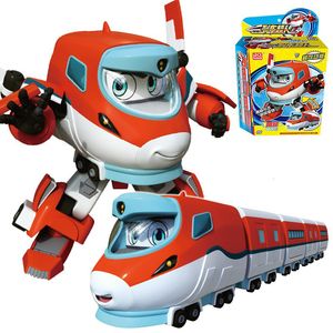 Трансформационные игрушки роботы ABS Big China Высокоскоростной железной дороги супер-поезда трансформация деформация игрушек деформация автомобиля фигура CHSR игрушки для детей подарок 230621