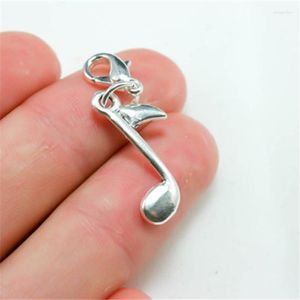 Charms 2pcs Music Note Charm Antique Silver Color Chiving Lover Clip