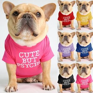 Рубашки для собак Печата Одежда с забавными буквами летние питовые рубашки крутые рубашки для щенков дышащие собачья одежда для собак для домашних собак 20 Дизайна DW1249