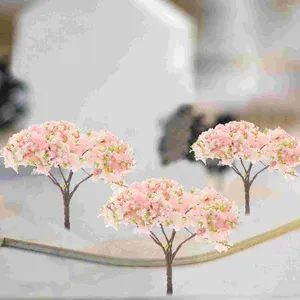 Dekoratif çiçekler 10 adet mimari ağaç modeli sahte bitkiler teraryum cam kaplar şube kiraz çiçeği süslemeleri abs simüle edilmiş insan