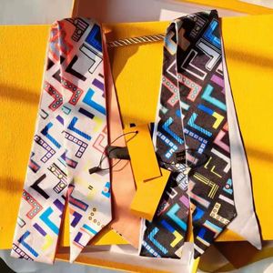 Классический дизайнерский шелковый шарф, модный женский роскошный полосатый узор, шелковый шарф, сумка, повязка для волос