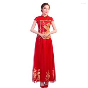 Этническая одежда китайская традиционная Qipao Peacock Patter