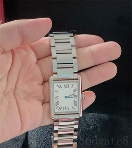 Square Watches Kadın Tasarımcı Erkekler İçin İzle Kuvars Klasik Simply Orologi İş Partisi Kaplamalı Gümüş Kayış Moda Vintage Saatler Yüksek Kalite XB09 C23