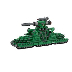2023 New MOC Military Tank KV-44 Battle Landcruiser Building Blocks WW2 Military Weapon Bricks Model Toys for boy Christmas Gift