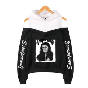 Erkek Hoodies sssniperwolf kadın omuz sweatshirt dışı kadın kazak harajuku Streetwear moda kıyafetleri