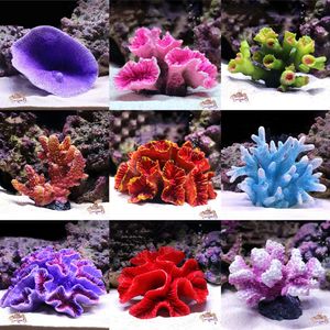 Dekorasyonlar yapay reçine mercan resif akvaryum bitkileri süsleme peyzaj balık tankı ekipmanı ev mikro peyzaj dekorasyon aksesuarları 230625