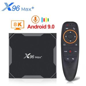 X96max+ Android 9.0 TV Kutusu, Amlogic S905x3 Dört Çekirdek, 4/64GB, Çift WiFi 2.4/5.0g, 8K HD, 1000m Ethernet, Akış Filmleri Oyunları