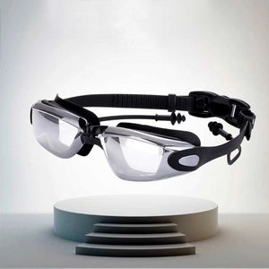 Goggles Optical Swimming Goggs Men Women Myopia Pool Earplug Professional Waterproof Swim Eyewear Prescription Adult Diving Glasses AA230530
