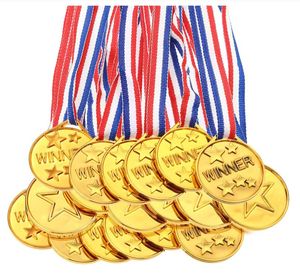 Золотые пластиковые полученные медали с наградами с шеей Ribbon Sports Favors for Sports Competition Show Showing Bee Prises