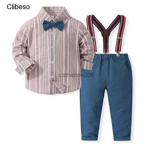 Baby Jungen Kleidung Frühling Baumwolle Anzug Kinder Plaid Sets Formale T-shirt Weste Hosen Kleinkind Geburtstag Party 4PCS Outfits Tragen großhandel L230625