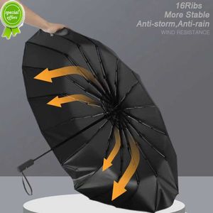 16Ribs/12ribs Umbrellas Large Strong Fully Automatic Umbrella Folding Rain Men Women Luxury Business Male Umbrella Windproof