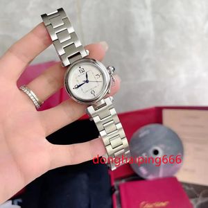 2023 U1 Top Clour AAA+ 35-мм паша DE W31089M7 WATCES WHITE DIAL MIYOTA Кварц Хронограф Мужские часы-монетные часы из нержавеющей стали HWCR Catstore Montre de Luxe